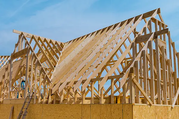 New roof under construction
