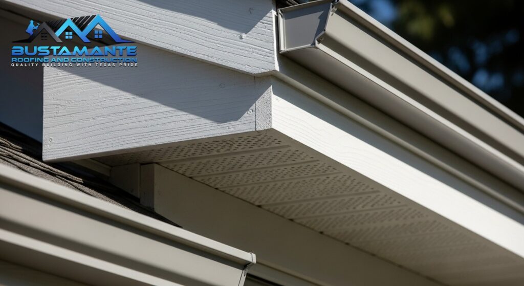 Close-up view of house eaves