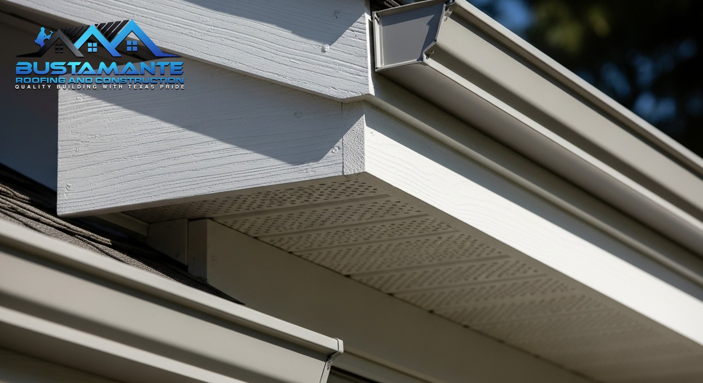 Close-up view of house eaves