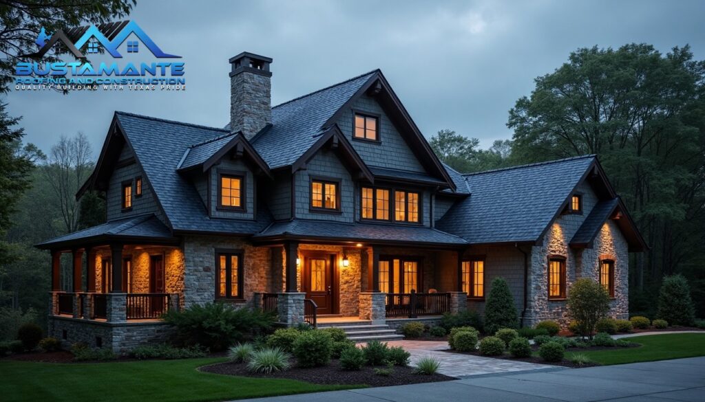 House with stunning class-3 architectural asphalt shingle roof